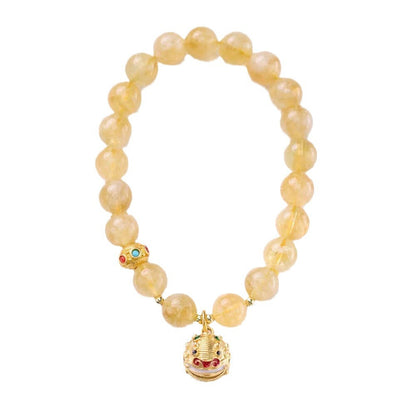 Jade Wooden Beaded Golden Bell Small Bracelets