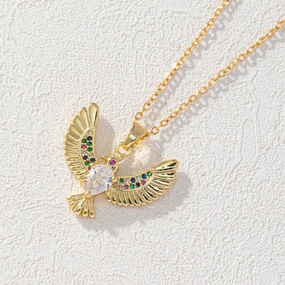 Zircon Bird Ornament Female Personalized Minority Necklaces