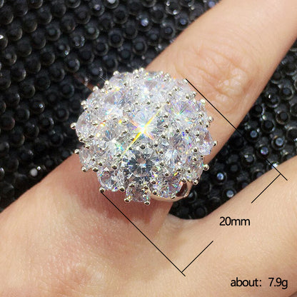 Luxury Style Exaggerated And Personalized Flower Rings