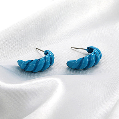 Twist Female French Style Temperament Alloy Rings