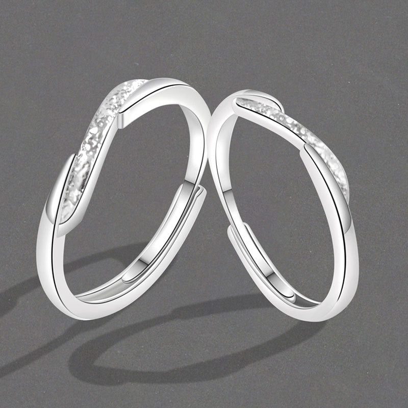 Women's & Men's & Simple Pair Of Niche Design Valentine's Rings