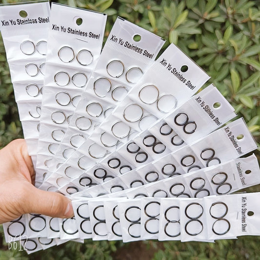 Versatile Personality White And Black Gold Earrings