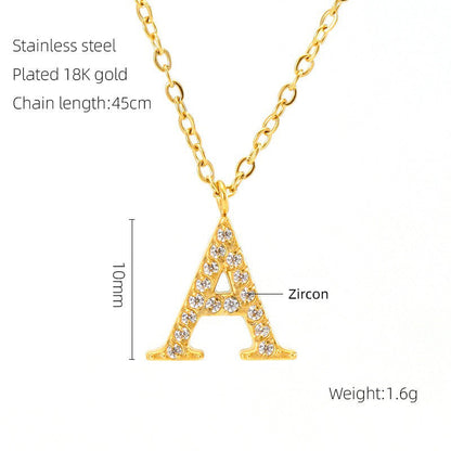 Women's English Letter Pendant High-grade Clavicle Chain Necklaces