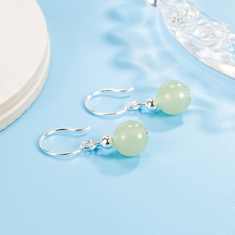 Hook Vintage Red Bean Niche Design Earrings