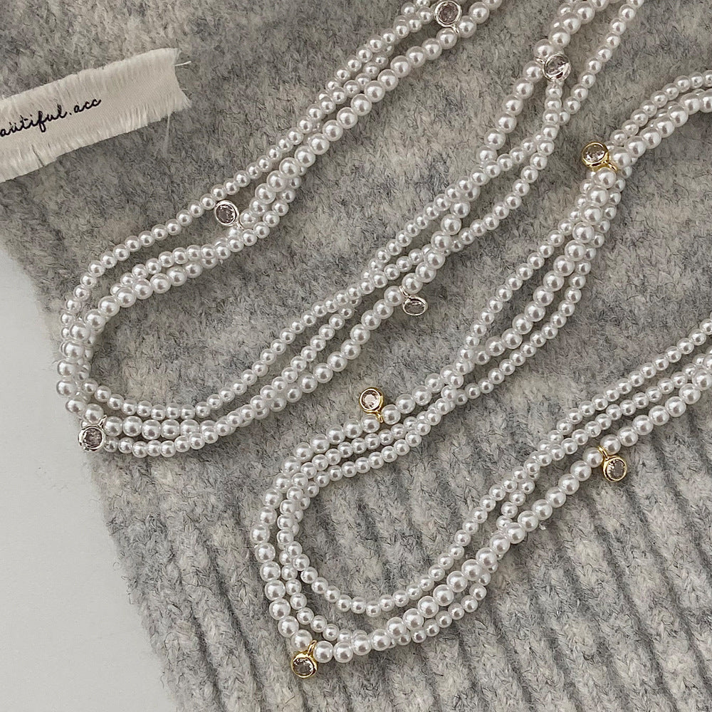 Women's Pearl Collar High Sense Twin Clavicle Necklaces