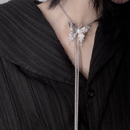 Women's Pull Butterfly For Trendy Light Luxury Minority Necklaces