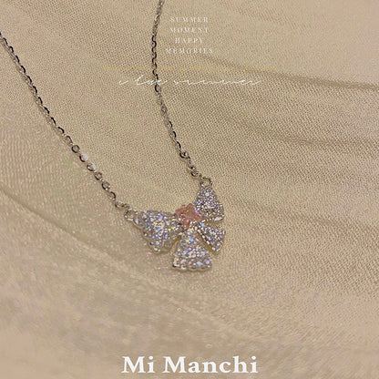 Women's Zircon Bow For Special Interest Light Luxury High-grade Clavicle Necklaces