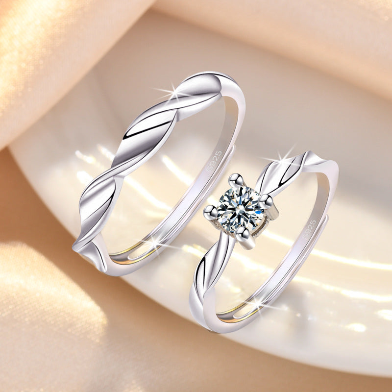 Women's & Men's & Mobius Strip Couple Pair And Rings