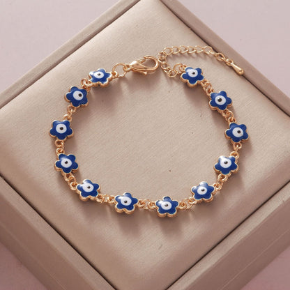 Women's Electroplated Devil's Eye Four-leaf Clover Fashion Bracelets