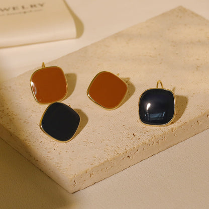 Women's Style Graceful Geometric Square Ear Clip Earrings