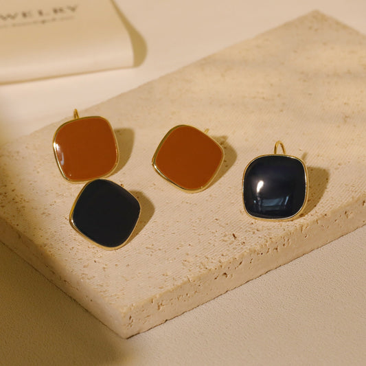 Women's Style Graceful Geometric Square Ear Clip Earrings