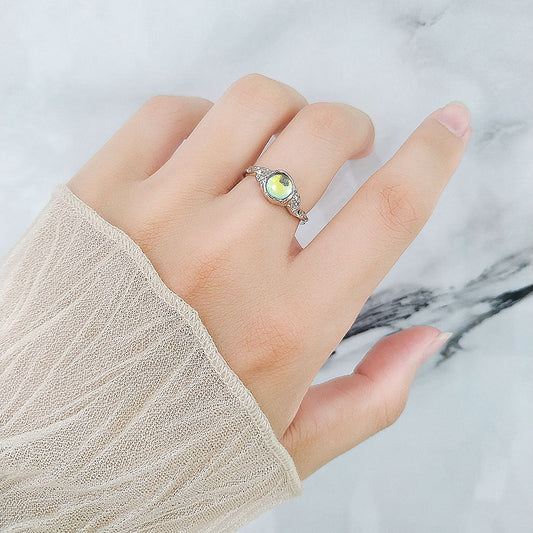 Moonstone Female Design Affordable Luxury Style Opening Rings