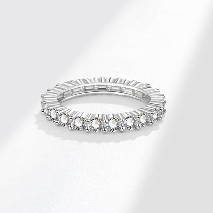 Single Row Full Diamond Female Personality Rings