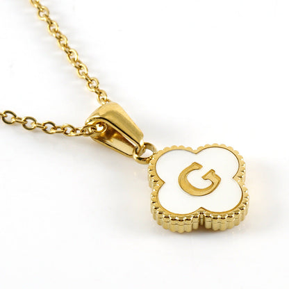 Women's Four-leaf Clover Pendant Stainless Steel Gold Necklaces
