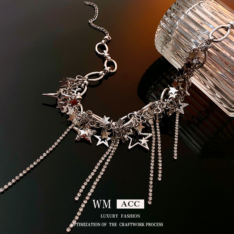 Women's Sequin Tassel Minority Fashion Clavicle Chain Necklaces