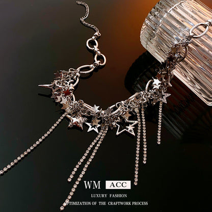 Women's Sequin Tassel Minority Fashion Clavicle Chain Necklaces