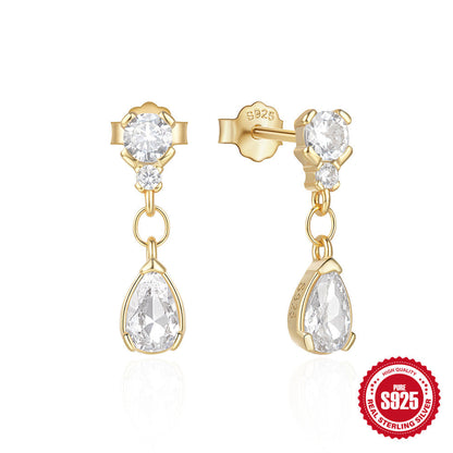 Lux Diamond Water Drop Ear Elegant And Rings
