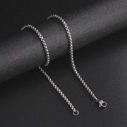 Gold Plating Black And Golden Steel Necklaces