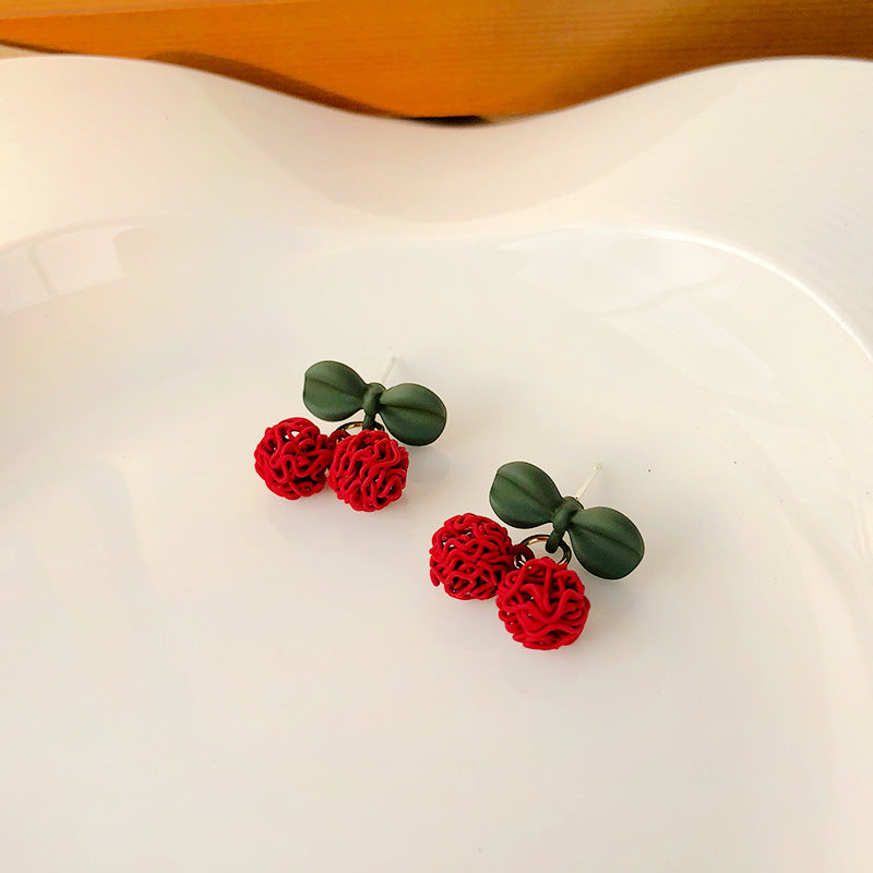 Shape Temperament Color Collision Design Ear Earrings