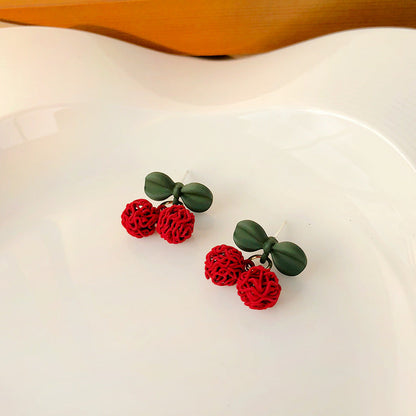 Shape Temperament Color Collision Design Ear Earrings