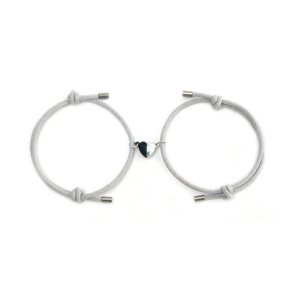 Women's & Men's & Love Magnet Couple Pair And Bracelets