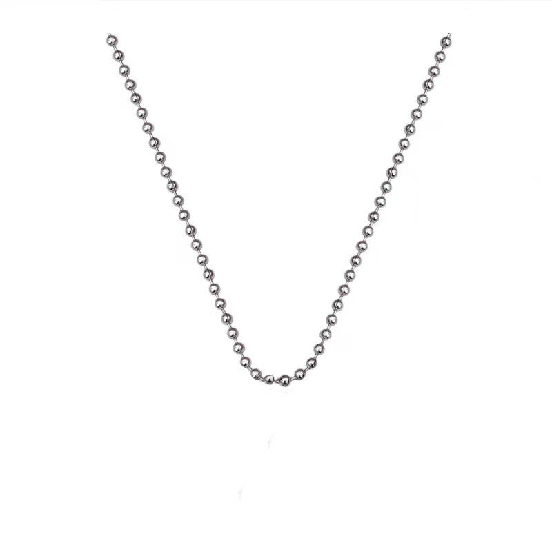 Women's Hollow Heart Titanium Steel No Fading Fashion Punk Sweater Necklaces