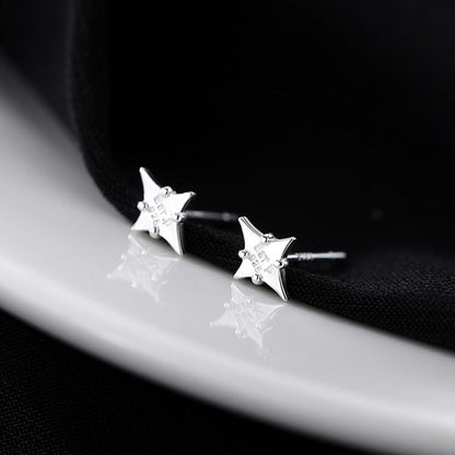 Alphabet Letter Sterling Sier Simple Temperament Source Earrings