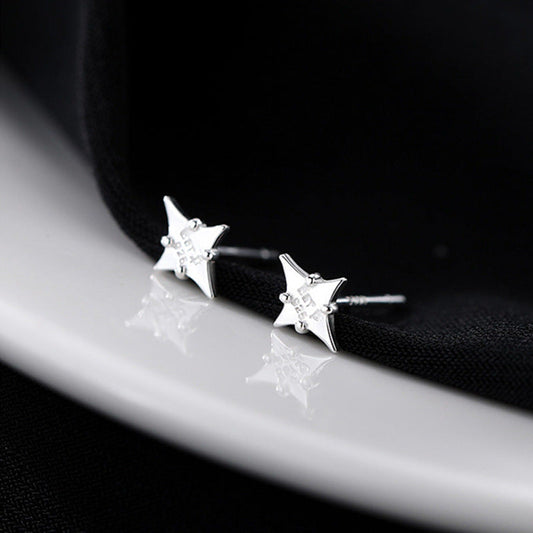 Alphabet Letter Sterling Sier Simple Temperament Source Earrings