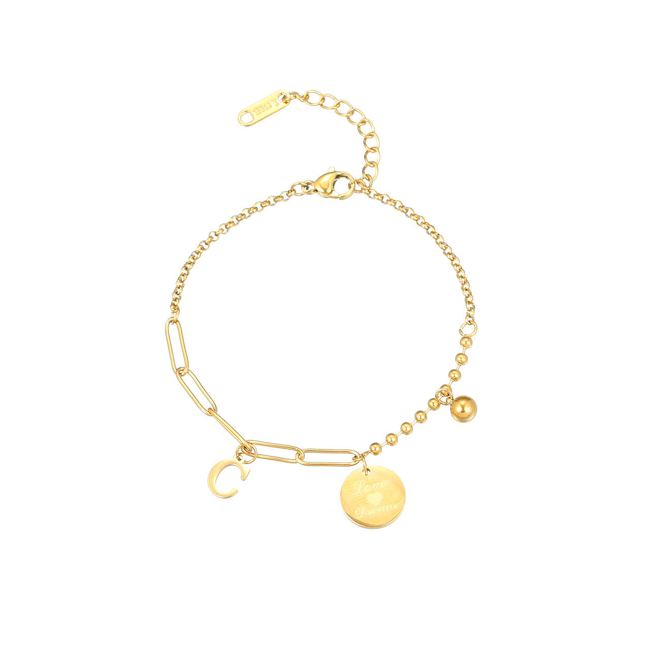 Letter Titanium Steel Female Style Personality Bracelets