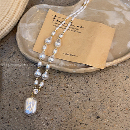 Women's Classic Baroque Shaped Imitation Pearl Sweet Necklaces