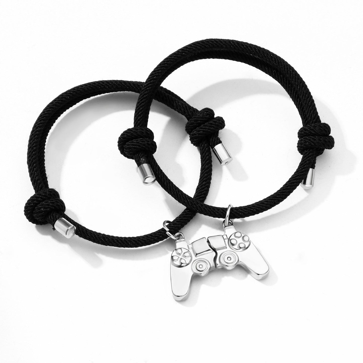 Women's & Men's & Game Console Handle And Magnetite Suction Pair Necklaces