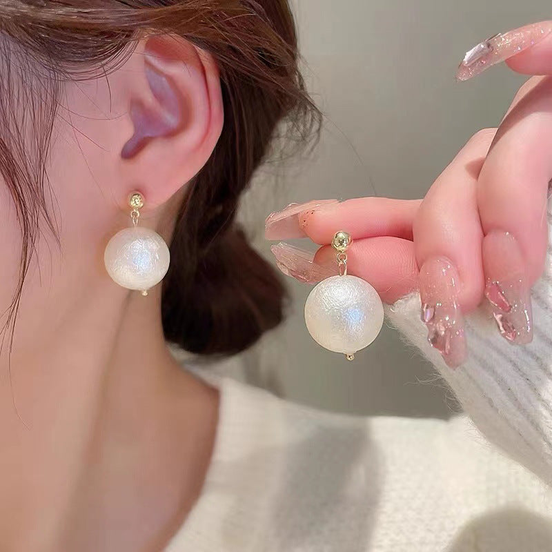 Women's Style Vintage Cotton Pearl Fashion High Earrings