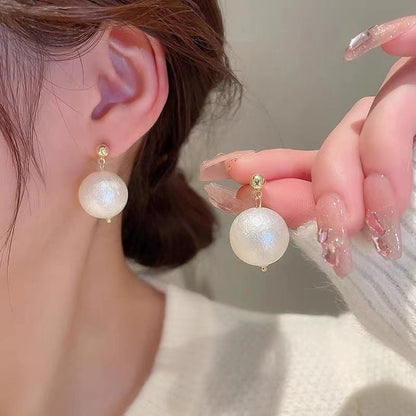 Women's Style Vintage Cotton Pearl Fashion High Earrings