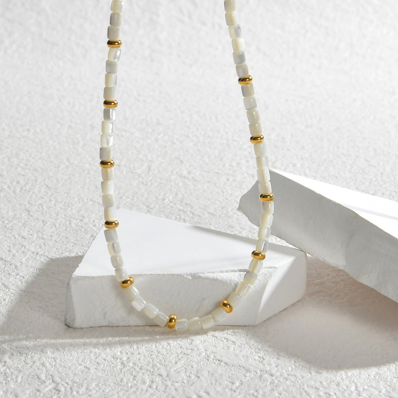 Women's Style Beige Beaded For Design Handmade Necklaces