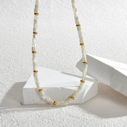 Women's Style Beige Beaded For Design Handmade Necklaces