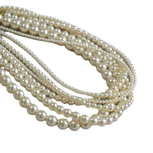 French Elegant Bright Imitation Crystal Pearl Color Exquisite Soft Necklaces