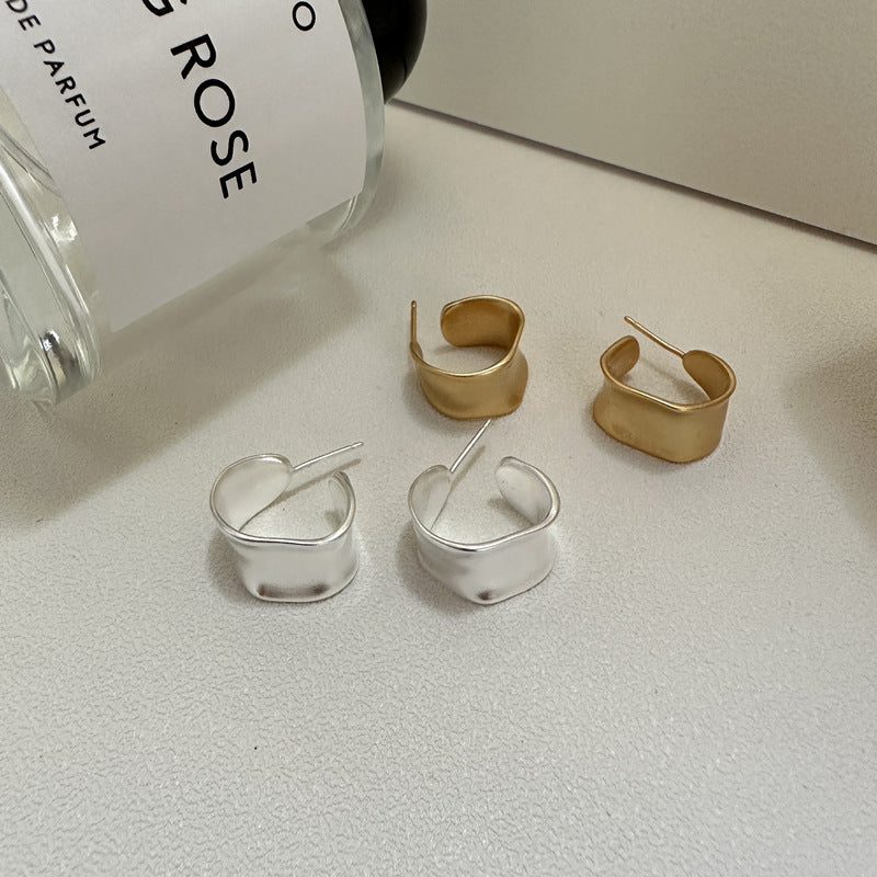 Matsumoto Tube Sterling Sier Type Minimalist Earrings