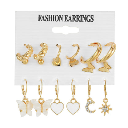 Alloy Ear Square Geometric Set Vintage Earrings