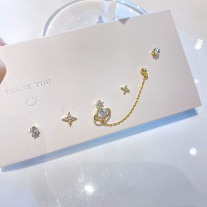 Mini Ear Bones Chain Double-ended Daily Earrings