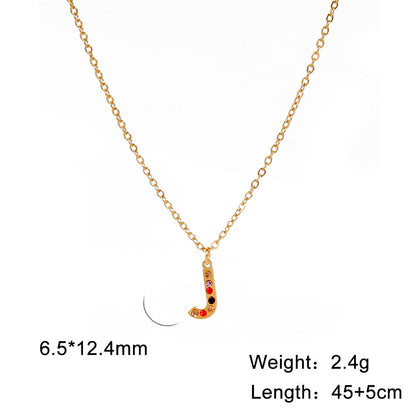 Titanium Steel Light Luxury And Simplicity Colorful Necklaces