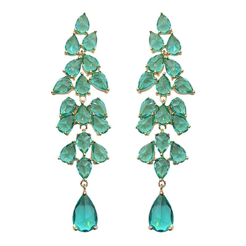 Women's Tassel Long Eardrop Dress Dinner Accessories Yellow Earrings