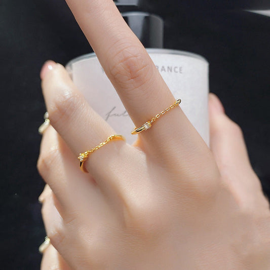 Diamond Index Finger Simple And Compact Rings