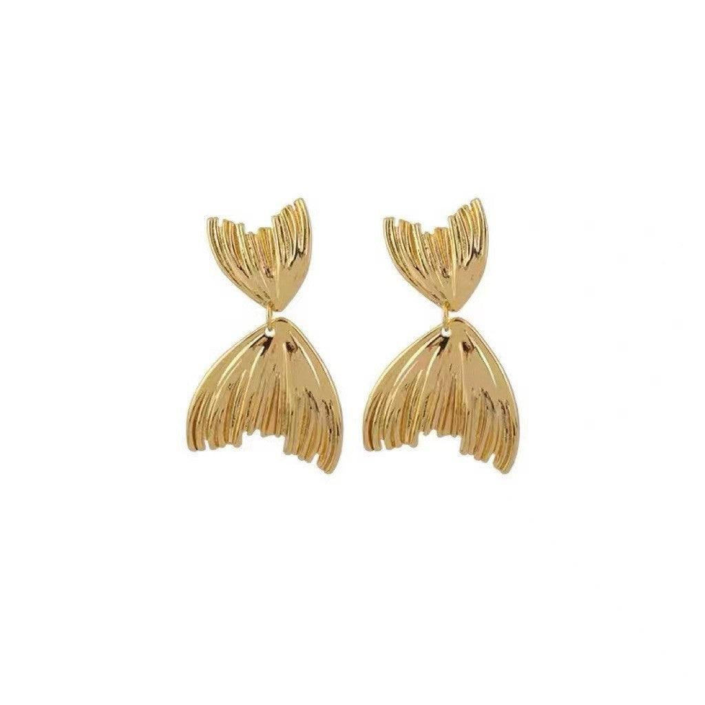 Women's Mermaid Tail Style Design Light Luxury Elegant Earrings