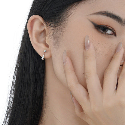 Women's Style Small And Personalized Water Drop Ear Sterling Sier Earrings