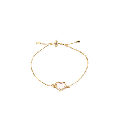 Wind Super Fairy Heart Female Niche Temperament Pull-out Diamond Bracelets