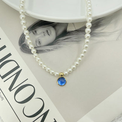 Women's Design Clavicle Chain Birthstone Lucky Stone Necklaces