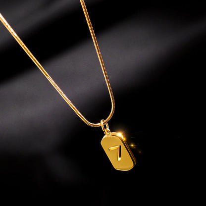 Small Gold Clavicle Chain Female Digital Necklaces