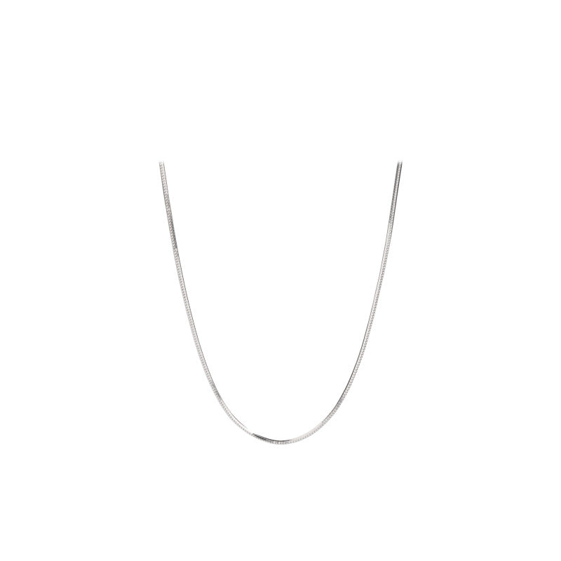 Women's & Men's Bones Chain Sterling Sier Fine Clavicle Necklaces