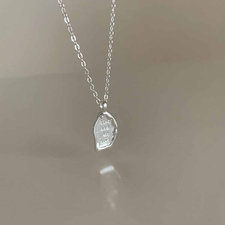 Irregular Matte Metal Pendant Female Niche Retro Personality All Necklaces