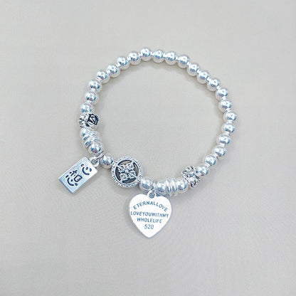 Women's Cat Crown Imitation Sliver Beads Retro Bracelets